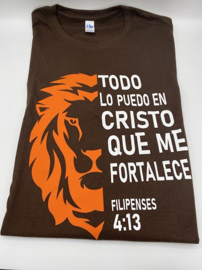 Camiseta “Todo lo puedo en Cristo que me fortalece, Filipenses 4:13” 2 img 3688 Camiseta “Todo lo puedo en Cristo que me fortalece, Filipenses 4:13”