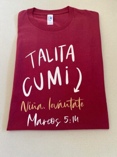 cbd238e9 5d08 49a4 bbef fbace8706b43 Camiseta TALITA CUMI Marcos 5:14