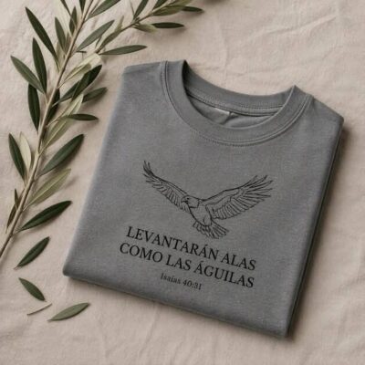 Camiseta “Levantarán alas como las águilas”, Isaías 40:31 2 img 2752 Camiseta “Levantarán alas como las águilas”, Isaías 40:31